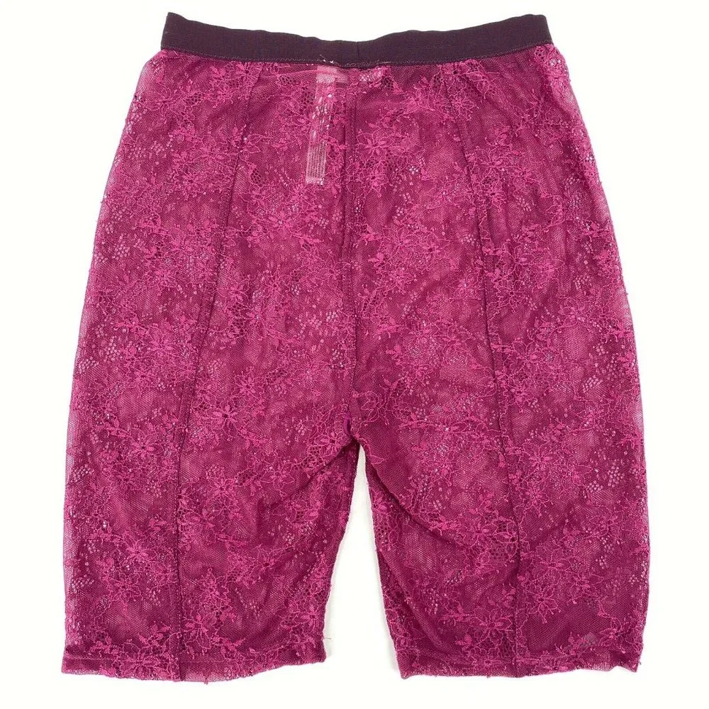 Free People Lucy Lace bike shorts‎ size XS maroon